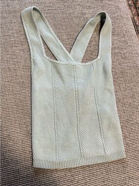 Abercrombie & Fitch Light Blue Knit Tank with cross back